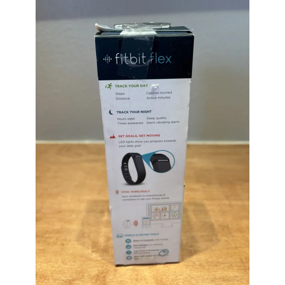 FITBIT FLEX FB401SL FITNESS ACTIVITY TRACKER WRISTBAND SLATE 898628002656